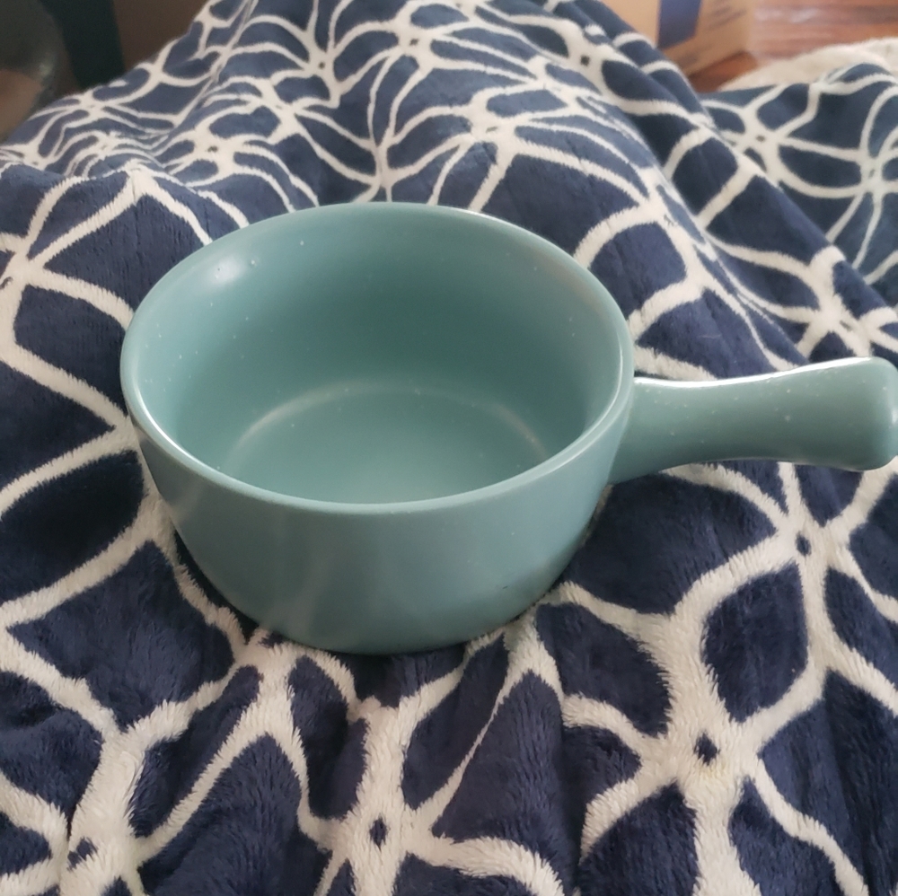 Threshold teal soup crock